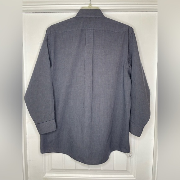 Van Heusen Micro Plaid Long Sleeve Shirt Size 16.5 - Picture 2 of 7